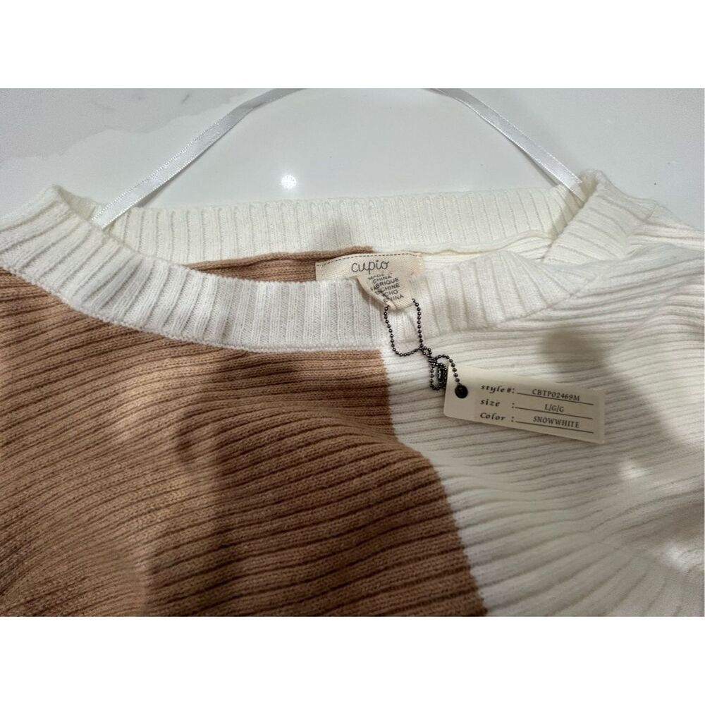 NEW Cupid Batwing Ribbed Sweater L - Picture 3 of 3